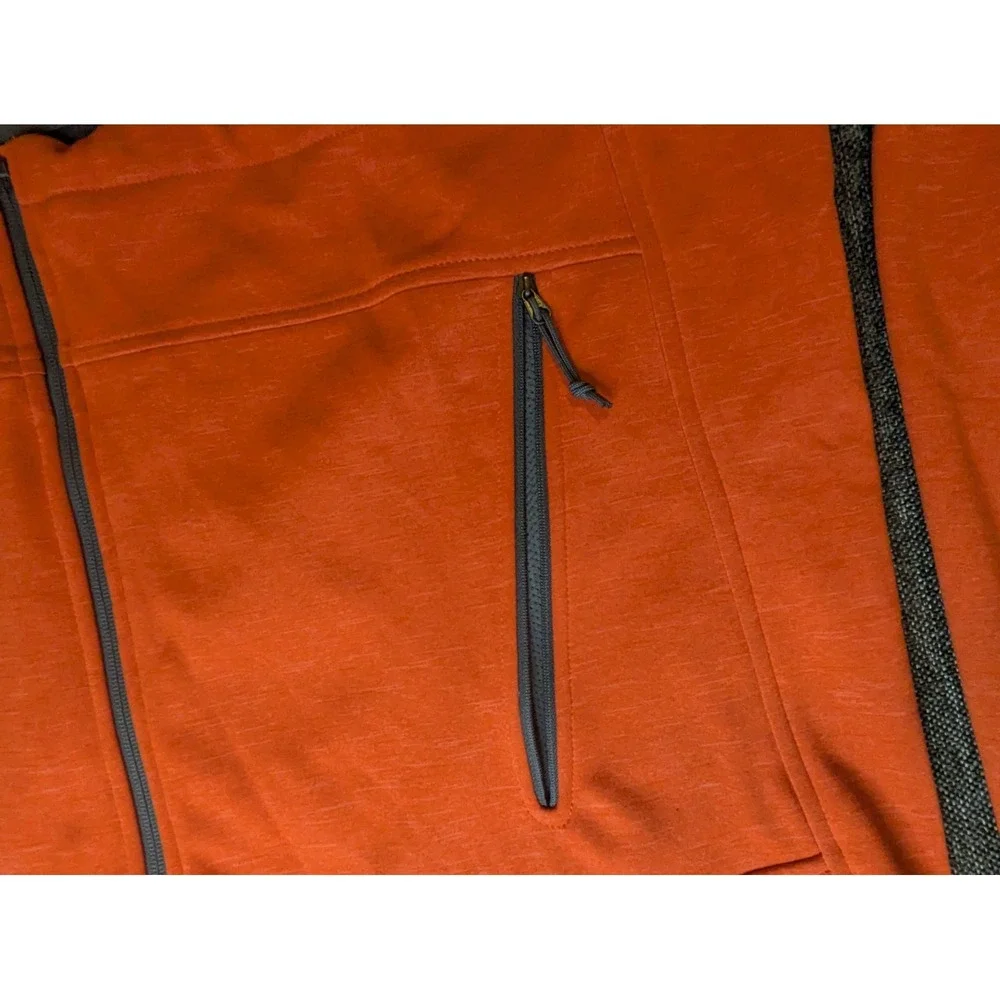 The North Face Jacket Men's XL‎ Orange Fleece Lined Full Zip Bionic Outdoor Coat